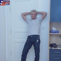 Blond euro twink shows uncut cock - Picture 5