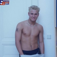 Blond euro twink shows uncut cock - Picture 6