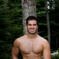 Horny stud posing outdoors - Picture 13