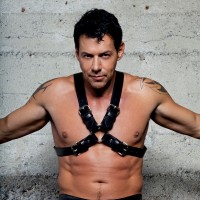 Muscle man in leather pants. - Picture 5