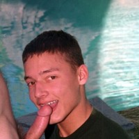 Sexy stud fucks his buddy pool side - Picture 3