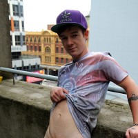 Naked on an inner city balcony - Picture 12