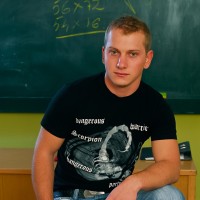 Euro boy naked in a class room - Picture 2