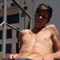 Olly's first time naked outdoors - Picture 10