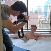 James Bailey in the hot tub - Picture 3