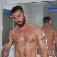 Hard blowjob action in a bathroom - Picture 9