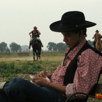 Two gay cowboys share skinny guy's ass - Picture 2