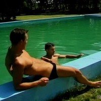 Euro hunk orgy by the pool - Picture 3