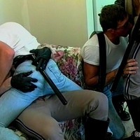 Cop fucking orgy on the sofa - Picture 7
