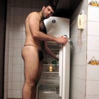 Hairy Ben plays with some milk - Picture 2