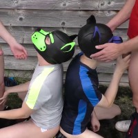 Two alphas fuck their pups in outdoor fourway - Picture 15
