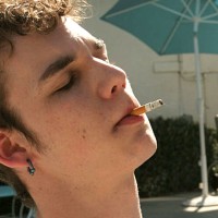 Kenny Crusoe plays with his hard cock while smoking - Picture 21
