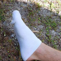 Stu shows off his socks - Picture 21