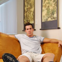 Muscular boy shows his feet - Picture 6