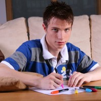 Ricky plays with his dick - Picture 1
