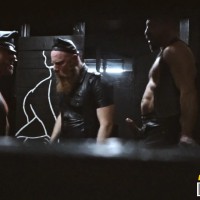 Extreme macho german leather 3-way - Picture 13