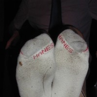 Michael shows off his socks - Picture 3