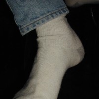 Michael shows off his socks - Picture 10