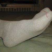 Michael shows off his socks - Picture 16