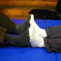 Michael shows off his socks - Picture 18