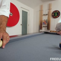 Executive buddies bend boss' assistant over pool table - Picture 11