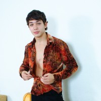 Russian boy shows his hairy pubis - Picture 8