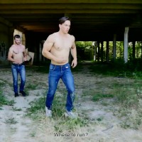 Outdoors duo scarred chest clothed - Picture 3