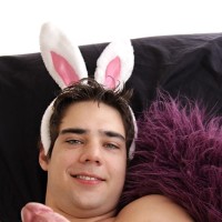 Zack Randall jerks off dressed as a rabbit - Picture 10