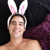Zack Randall jerks off dressed as a rabbit - Picture 18