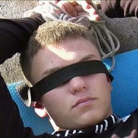 Buy gets fucked outdoor by a fat man - Picture 24