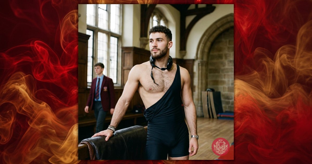 The academy’s halls hum as he strikes a pose,... - Hunk Academy