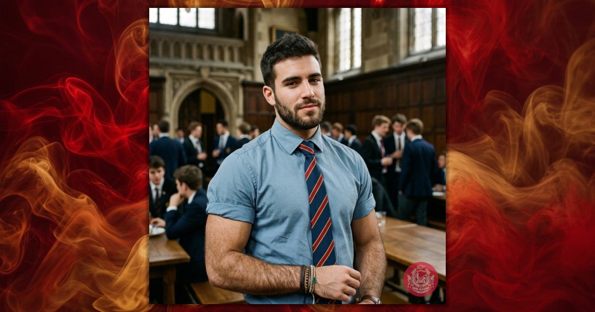 Scholars and sharp suits—where the halls hum with... - Hunk Academy